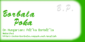 borbala poka business card